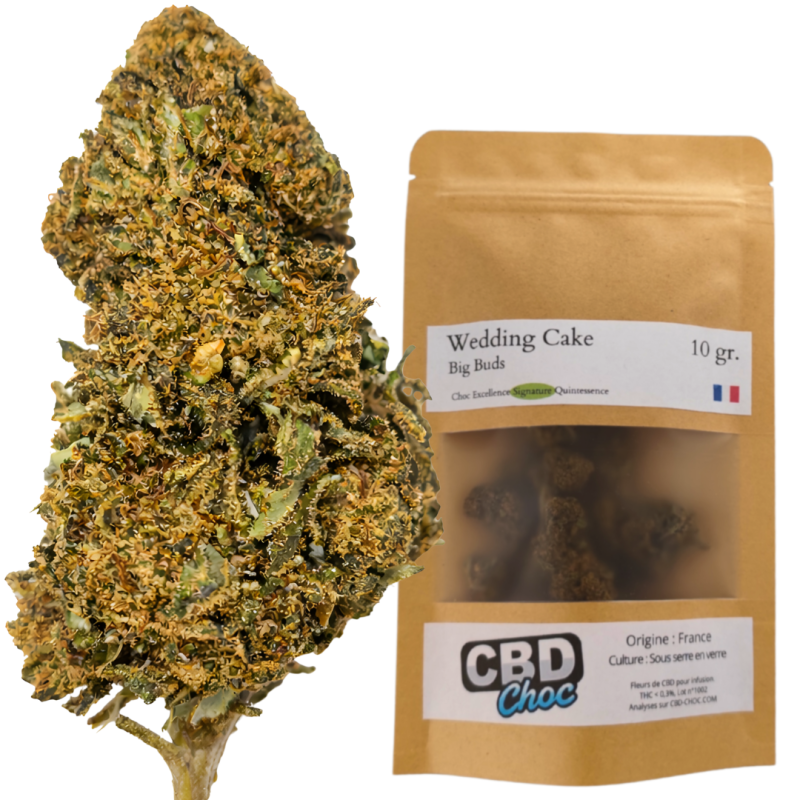 Fleur de CBD Wedding Cake - Sélection Signature | Cultivée en France en glasshouse
